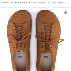 Birkenstock Women's Brown Suede Sneakers in Mink size 40